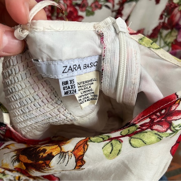 Zara Floral Strapless Dress - Picture 7 of 9